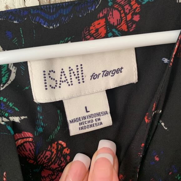 Isani for target black floral button front jumpsuit - Picture 8 of 9